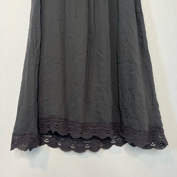 Altar’d State Black Crochet Lace Sheer Neckline Sleeveless Mini Dress. Medium. - Picture 5 of 12